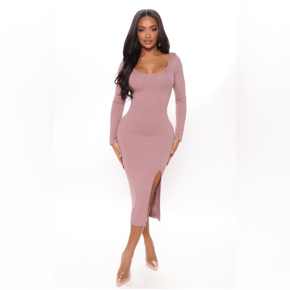 Find me later midi dress - mauve